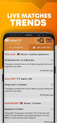 Live Score, Tips, SokkerPRO android App screenshot 1